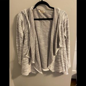 hollister grey and white marked cardigan
